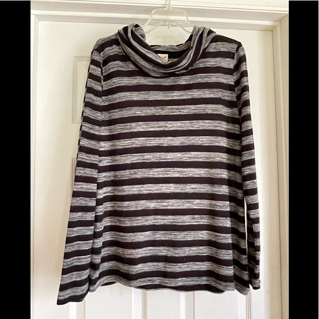 Faded Glory Cowl Neck, Long Sleeved Top